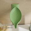 Punch-Free Wall-Mounted Leaf Soap Dish - Non-Accumulating, Draining Design for Bathroom & Laundry
