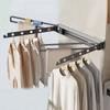 Wall Mounted Invisible Balcony Clothes Rack No Hole Balcony Folding Drying Rack  Bathroom