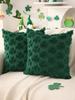 Pillow Covers Patricks Day Decorations Green Shamrock Soft Jacquard Throw Pillows For Bedroom Sofa Holiday Festivals Home Decor