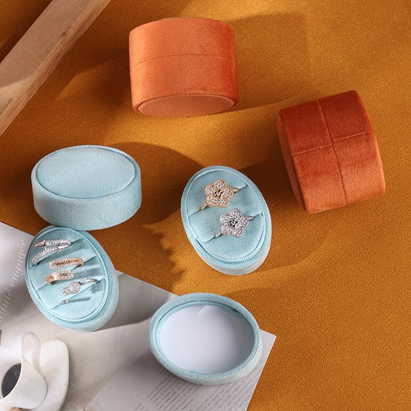 Velvet Oval Ring Box - Jewelry Packaging, In Stock, Fast Shipping