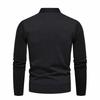 Men's Solid-color Casual Faux Two-piece Striped Pullover Knitted Sweater, Men's Square-neck Long-sleeved Knitted Warm Sweater