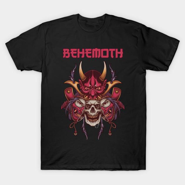 

Men Black Print T-shirt Behemoth No-Cut Transfer Paper Print Cotton Tshirt 4XL чорний
