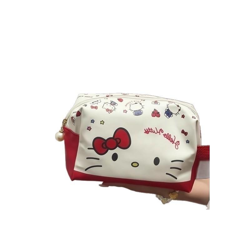 Trousse de Maquillage Hello Kitty Pour Filles Grande Capacité Organisateur de Toilette de Voyage Matériau PU Imperméable