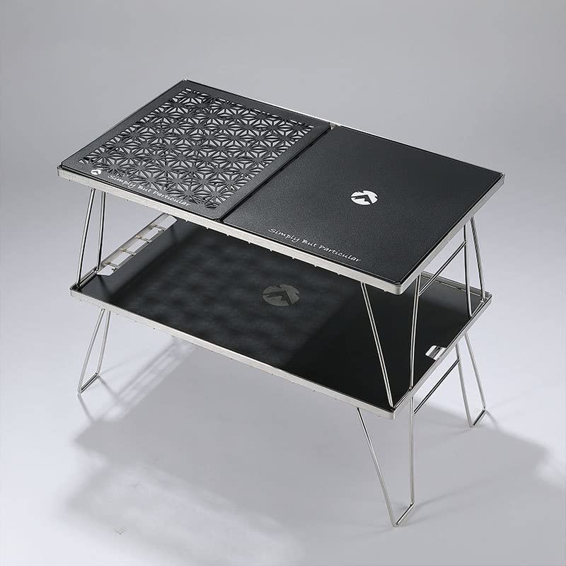 CAMPING MOON Field Rack Connection Top Half Aluminum Top Set of Black Gear Plate, Plate, 4, Black, T-2309C-2P+T-2309BK-2P