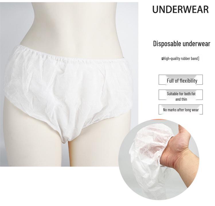 Plus Size Disposable Underwear Set for Salon, Massage & Spa: Thickened Breathable Triangle Panties & Bandeau Bra