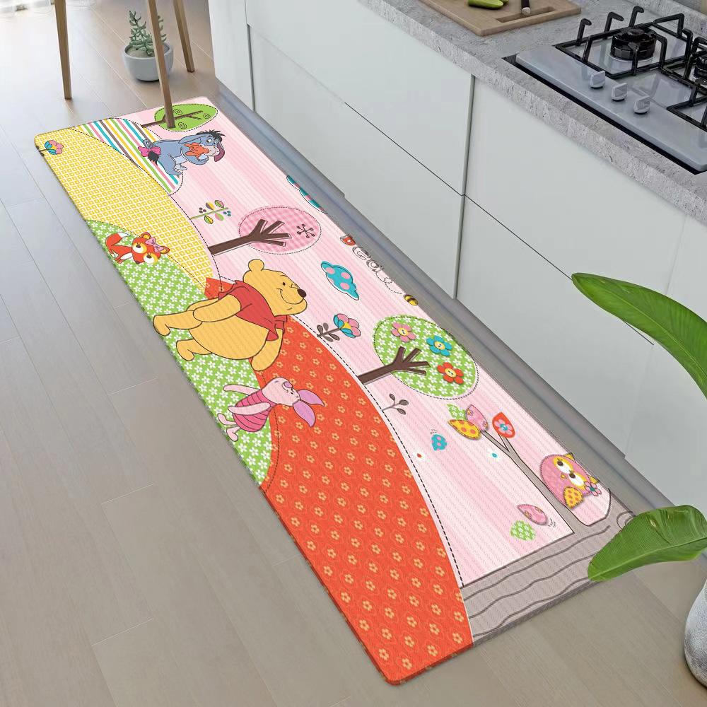 Entrance Front Door Doormat Winnie the Poohs Non-slip Kitchen Rug Living Room Rugs Balcony Bathroom Foot Mat Floor Mats Carpet