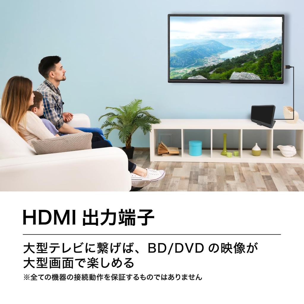BLUEWIDE Portable Player with FHD HDMI HDMI AV USB SD CPRM Full Screen BD 15.6-inch Blu-ray LCD, Input, Output, Output, Playback, Playback, Support,