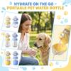 Portable 2-in-1 Dog Water & Food Bottle – Leak-Proof Pet Travel Water Dispenser For Walking, Hiking & Outdoor Adventures