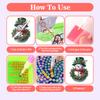 Christmas Snowman DIY 2D Flat Acrylic Desktop Diamond Art Kits Signle-Sided 23.8*17.7cm with Bright Special-Shaped Rhinestones
