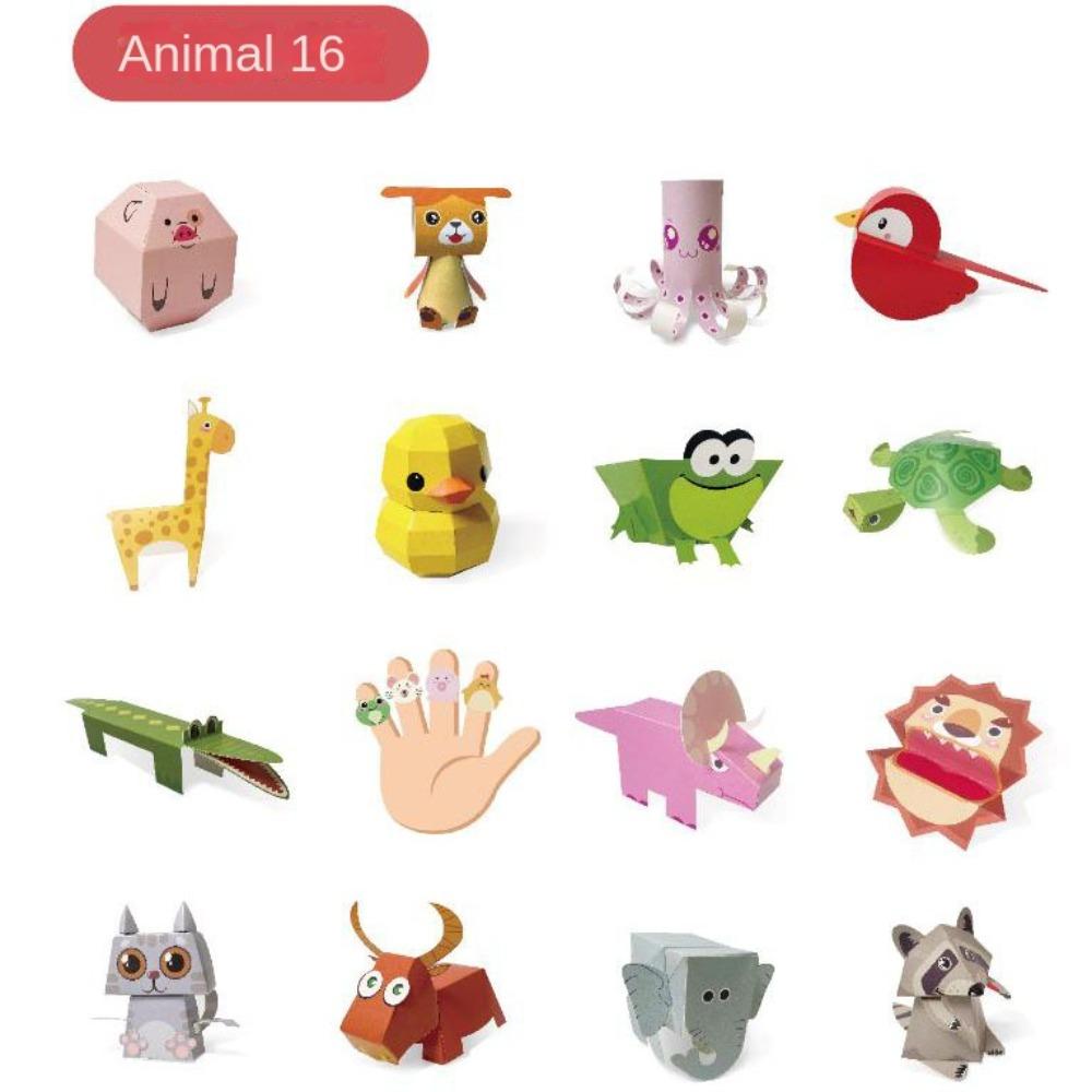 Montessori Handmade Colored Paper Set Art Learning Diy Paper-cut Book  Kids Toddlers Children