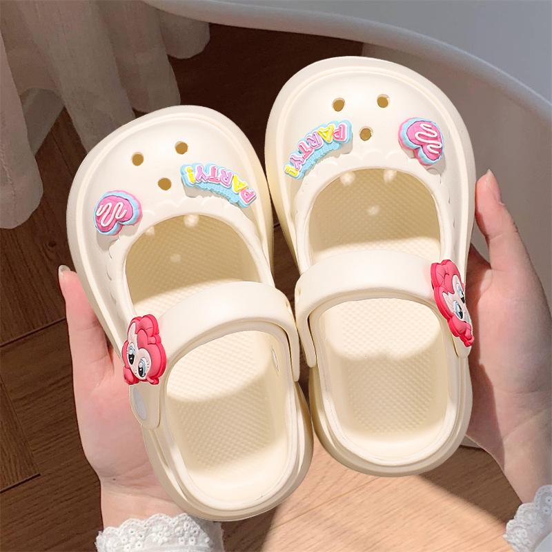 Garden Shoes Age-Size Female Parent-Child Beach Sandals Light Bottom Hole Shoes DIY