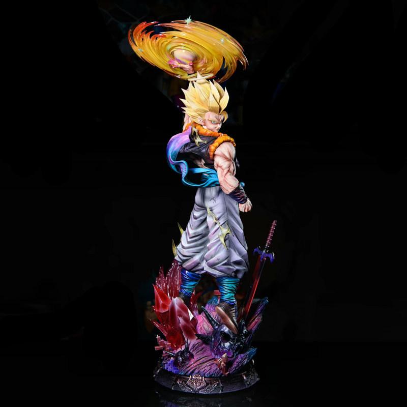 Jt Studio Yun Qi Gogeta 45cm Three Headed Carved Dragon Ball Animation Character Gk Hand Made Model Collection Ornaments Gifts