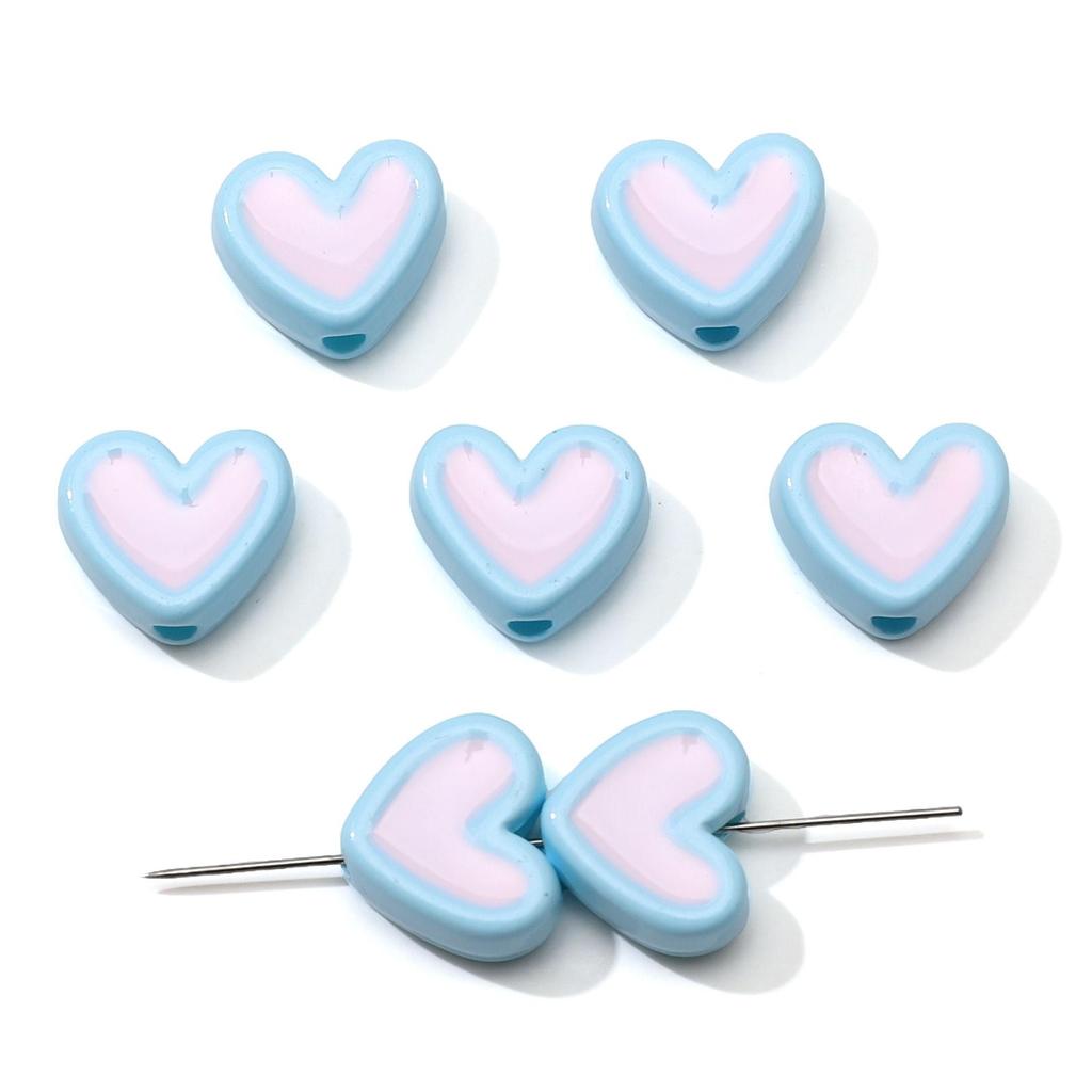 5/20Pcs Love Acrylic Beads Drip Oil Macron Series Beads For DIY Handmade Bracelets Necklaces Jewelry Making