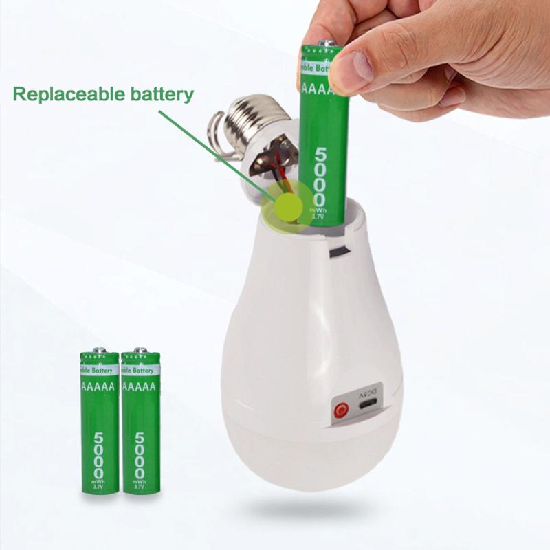 Flicker-Free Led Bulb Light Portable 20W 30W Emergency Bulb Courtyard Outdoor Bulb Power Failure Emergency