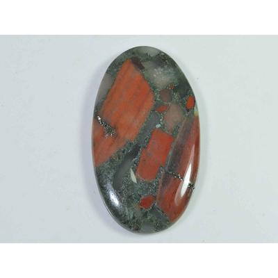 Natural Bloodstone Palm Crytsal 57Cts. Oval Cabochon Loose Gemstone 25X45MM SK-2596