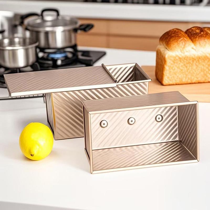 1 ks Obdélníková forma na bochník s víkem Forma na pečení do trouby Dort Nepřilnavá Vlnitá Forma na toast z aluminizované oceli Nástroj na pečení chleba