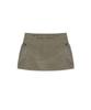 Kasiko Flauschige Cargo Minirock Hose Khaki
