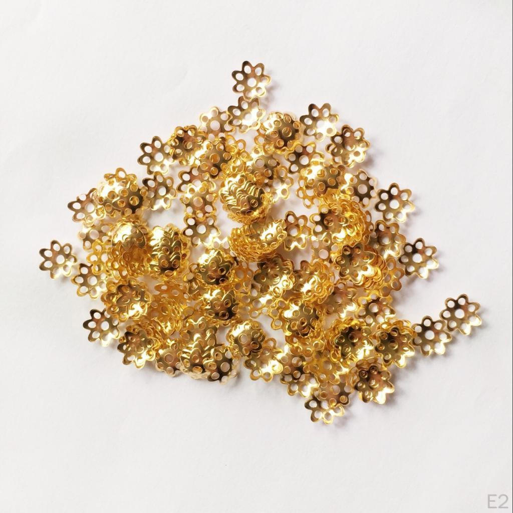 900 Pcs Filigrane Perlenkappen Metall Spacer Perlen Quaste Halskette Schmuck DIY