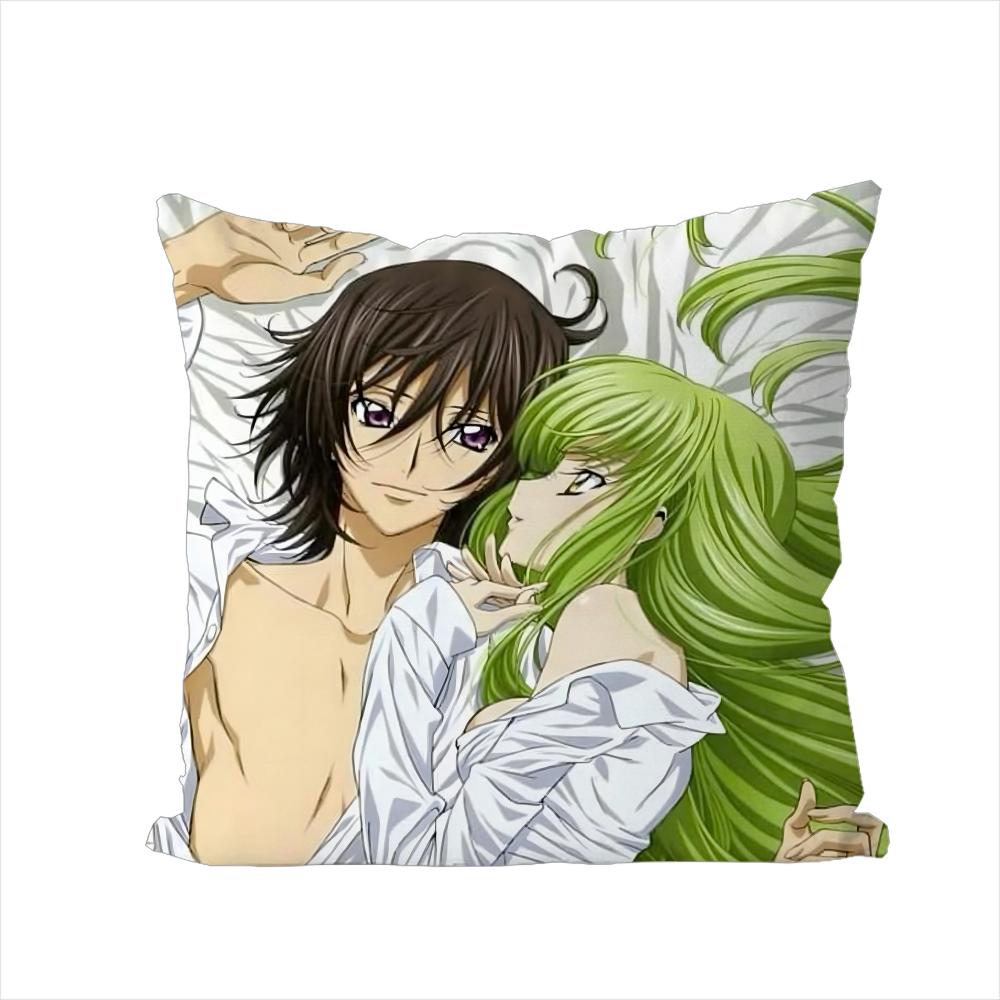 Anime CCode Geass Pillow Case For Car Sofa Decorative Home Doublesided Print Plush Square Throw Pillow Cushion Cover
