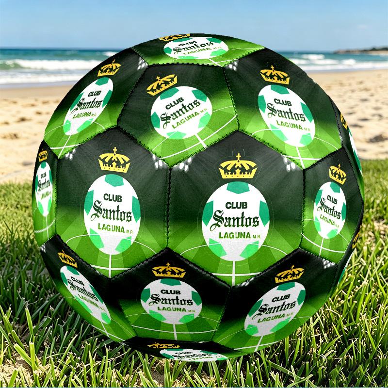 Club Santos Laguna Print Size 5 Soccer Ball, PU Wear Resistant Football for Match Training and Daily Practice, Birthday Gift for Soccer Fans