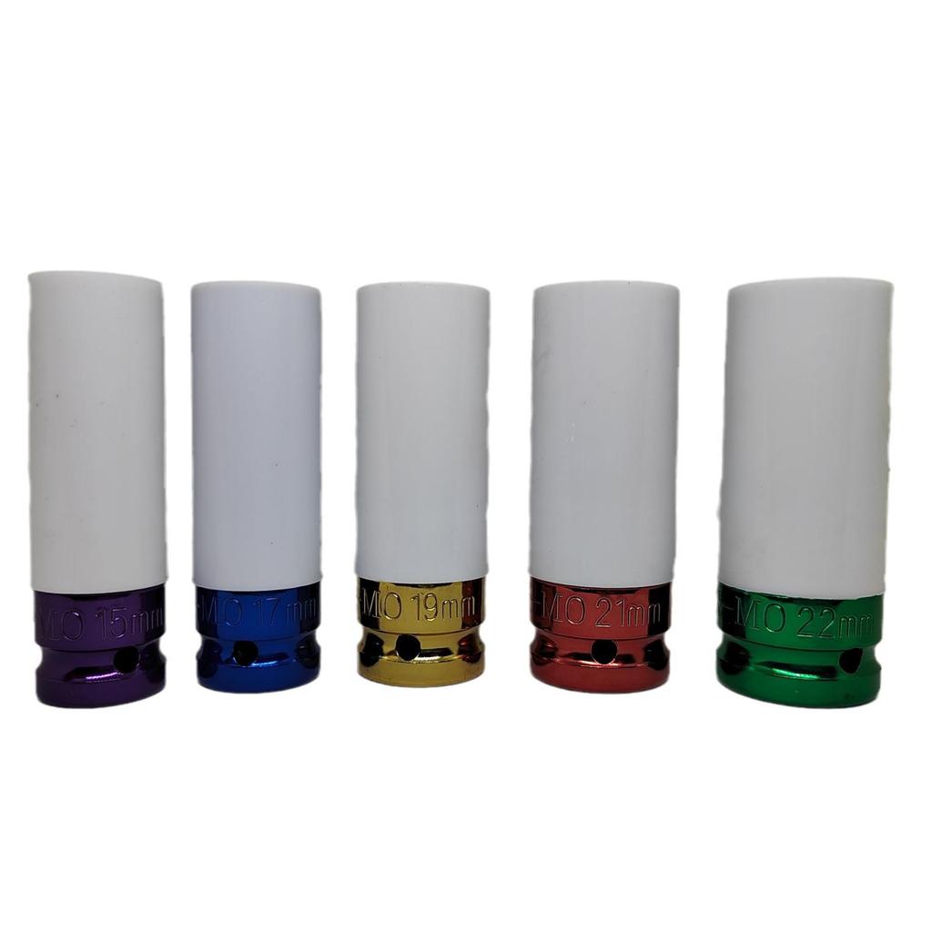Multi-Color Pneumatic Lug Nut Removal Ratchet Set - Red, Yellow, Blue, Green, Purple