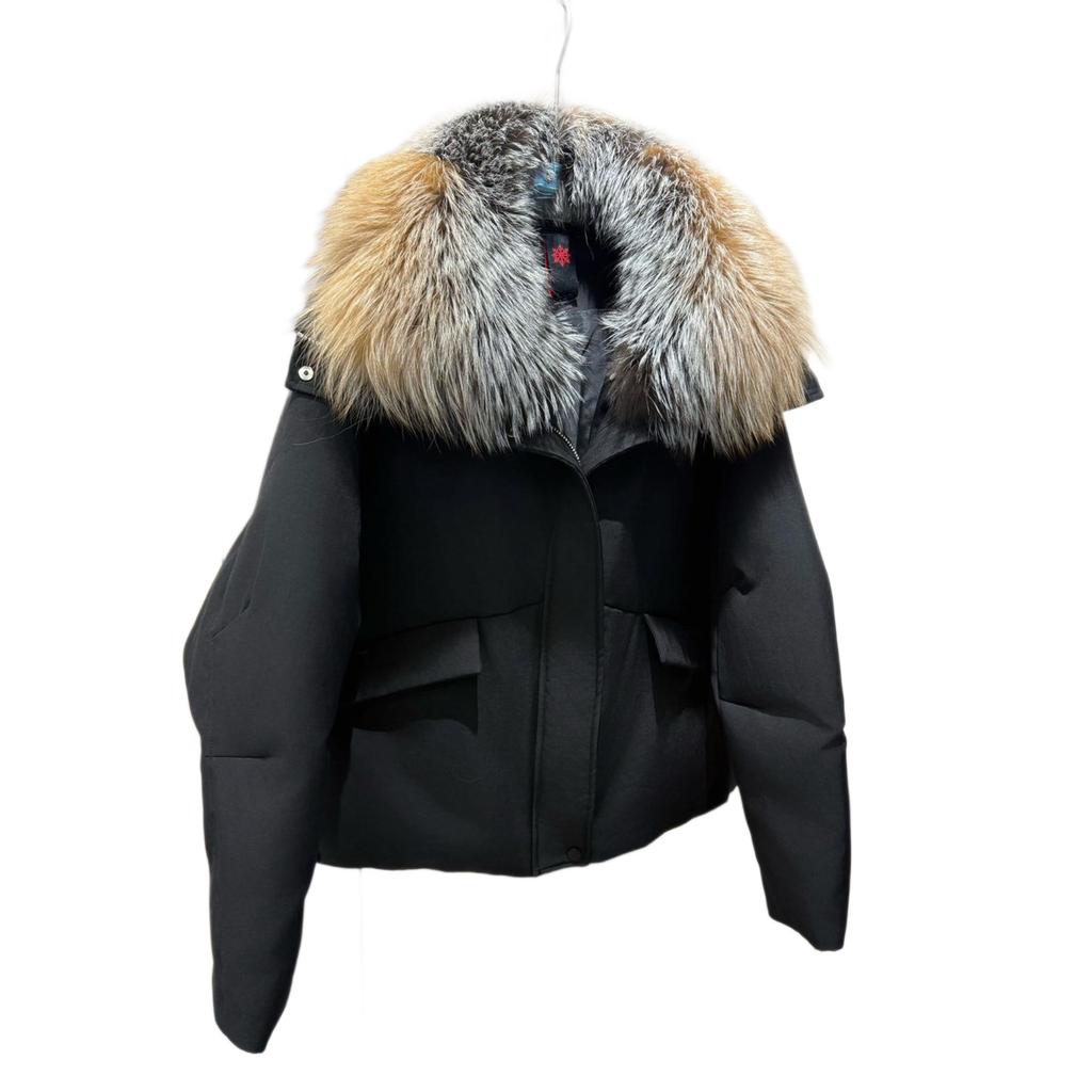 Winter New Natural Fox Big Fur Collar White Goose Down Jacket Women's Short Loose Thickened Warm Jacket