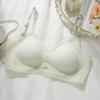 Women's Push Up Thick Pad Bra Peach Cup Breathable Bra Summer Adjustable Bust Backless Bra