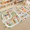 Road Traffic System Carpet Living Room Children's Bedroom Decoration Floor Rugs Cartoon Road Play Mat Soft Tatami Mats Non-slip