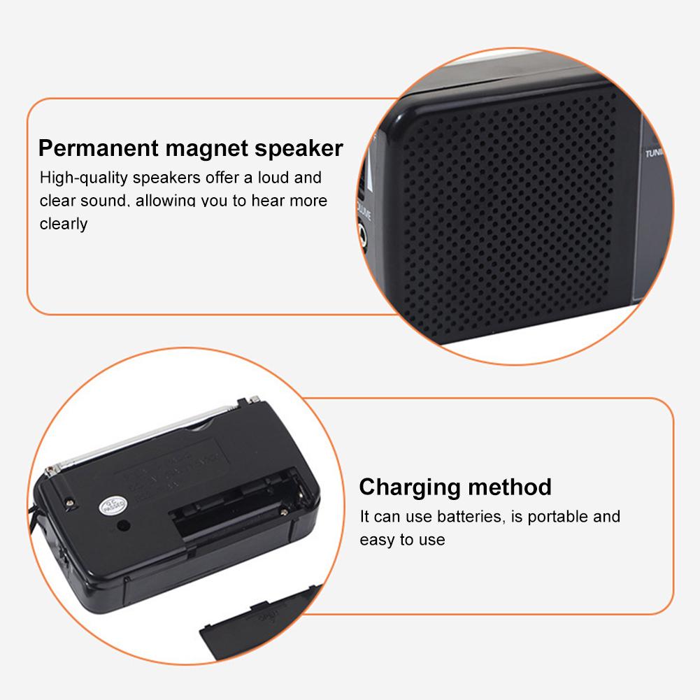 1/2 Stück KK218/BJLR21 AM FM Radio Teleskopantenne Mini Vintage Radio Batteriebetrieben Notfall Wetterbericht für Senioren