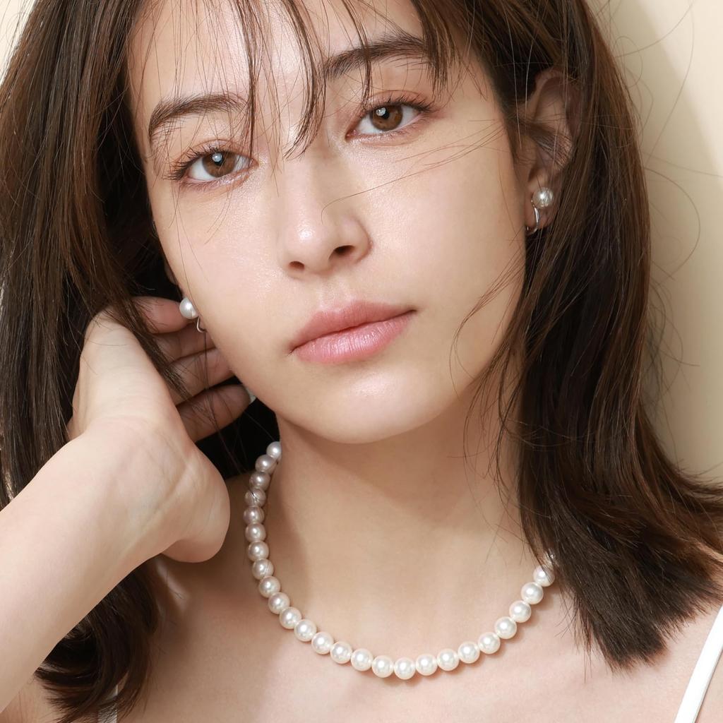 Pearl Shell Magnetic Natural Shell Pearl Earrings Made in Comes with Jewelry Graduation Entrance Ceremony [JOHNLUKE] Necklace, Pearl, Type, Pearl,