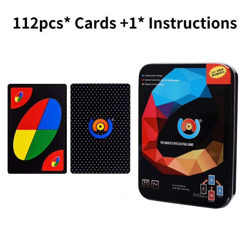 Game Cod Uno Black Board Game Cards Pvc Plastic Family Party Casual Gifts Prop
