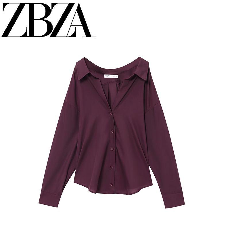 Zab Autumn New Women clothes Western Style French style Design Poplin Shirts 2346600