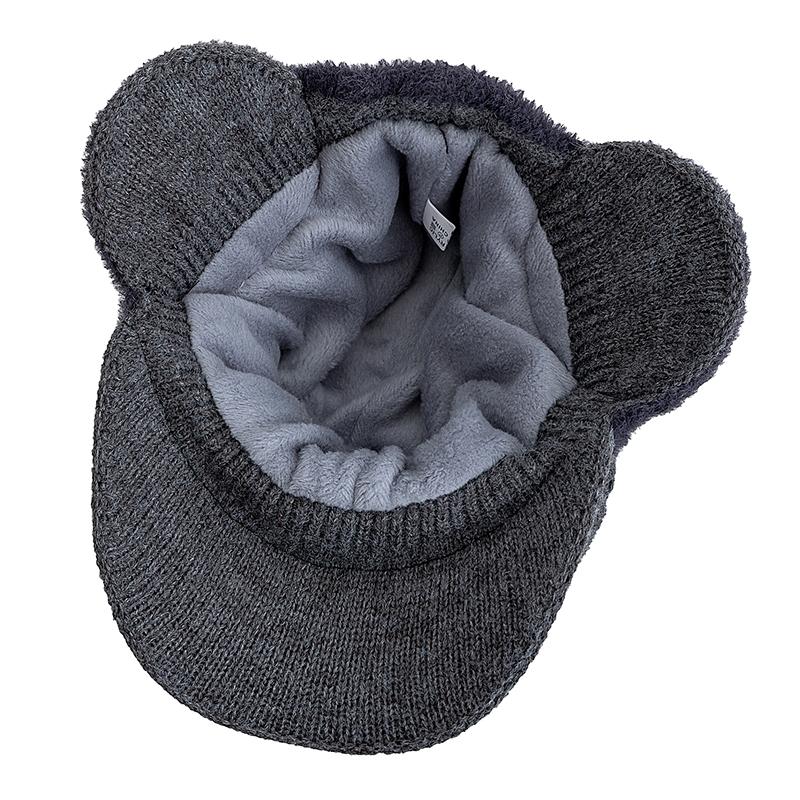 New Plush Fur Lined Winter Hat With Earflap Fashion Faux Fur Beanie Hats Men Outdoor Keep Warm Cap Hat Father Warm Gift