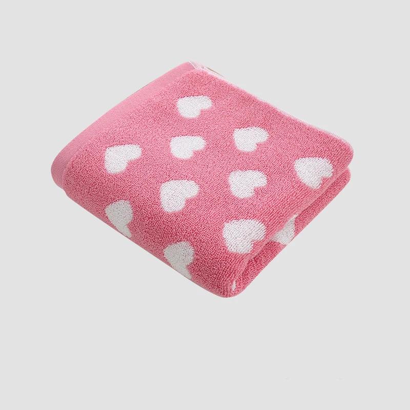 Cotton Bathroom Accessories Sets Dots Stars Striped Heart Pattern Soft Face Towel Super Absorbent Thick Hand Towels Kids Adults