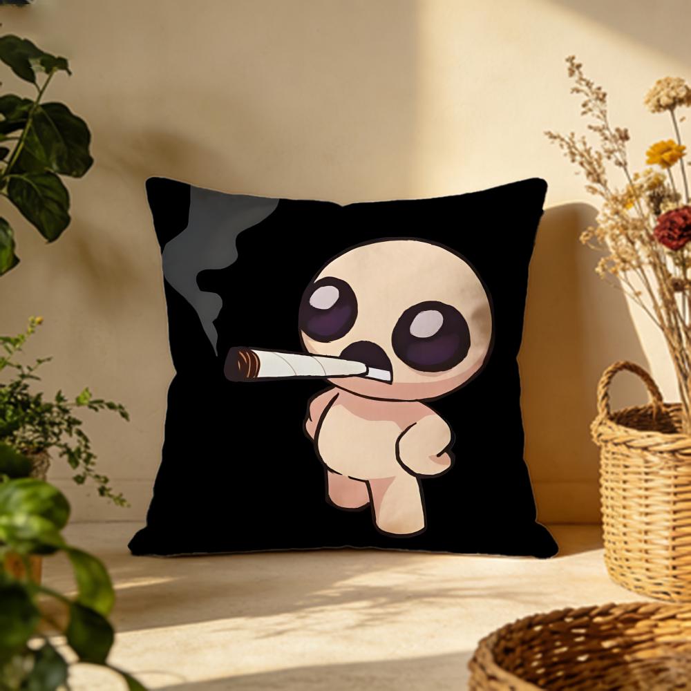 Stylish Tthe Binding of Isaacw Cushion Cover Versatile DoubleSided Pillow Case Fit for Sofa Bed Car Daily Decor