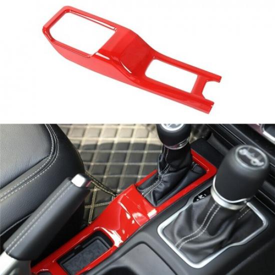 4WD Gear Shift Panel Four-wheel Drive Trim Cover for Jeep Wrangler JL 2018+ Red