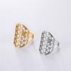  Flower of Life Ring Stainless Steel Sacred Geometry Archangel Metatron Ring Adjustable Amulet Jewelry Gift Wholesale
