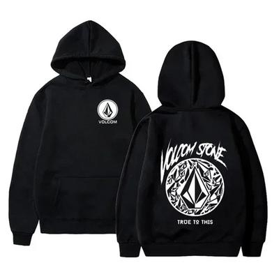 Herren Mode Hoodie Volcom Stone Doppelseitiger Druck Herbst Winter Fleece Warm Lässig Sport Übergröße Oberteil Atmungsaktiv Street Style Erwachsenen Sweatshirt