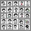 50 Mushroom Head Emoticon Pack Doodle Personality Cartoon Humor DIY Skateboard Water Cup Hand Ledger Decorative Stickers