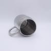 Bicchiere da birra in acciaio inossidabile Tazza da caffè a doppio strato termoisolata con manico Tazza di grande capacità Tazza a pancia larga Tazza tamburo per l'acqua Bicchiere da vino