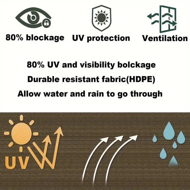 UV Resistant Outdoor Sunshade with Breathable PE Fabric on The Side Walls Suitable for Sun Shading in Terraces Gardens