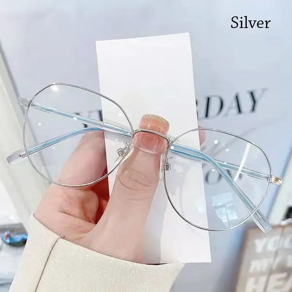 Vintage Classic Anti-Blue Light Glasses Oval Metal Frame Brand Designer Fashion Round Metal Optical Frames Computer Glasses