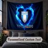Custom Name Text Tapestry,Malmö FF Decorative Wall Hanging, Background Tapestry For Home Bedroom