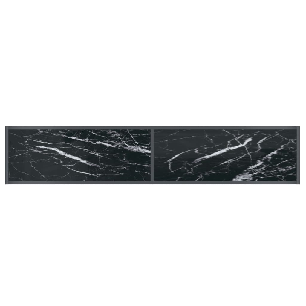 Vidaxl Stolik Konsolowy, Czarny, 180X35X75,5 Cm, Szkło Hartowane