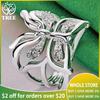 925 Sterling Silver Adjustable Opening Hollow Zircon Butterfly Ring For Women Fashion Birthday Party Gift Wedding Charm Jewelry