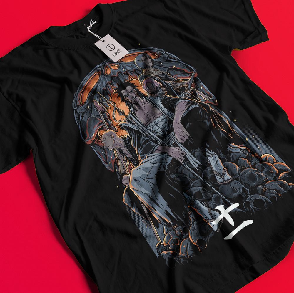 

Zaraki Kenpachi Shirt Bleach Anime Tshirt Ichigo Bankai T-Shirt Aizen Yhwach Tee BB593 4XL