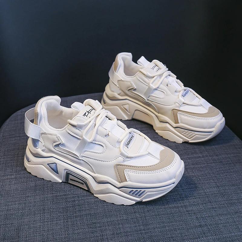 New Style Breathable Thick-soled Fashionable Sports and Leisure Student Color Matching Shoes for women sneakers platform