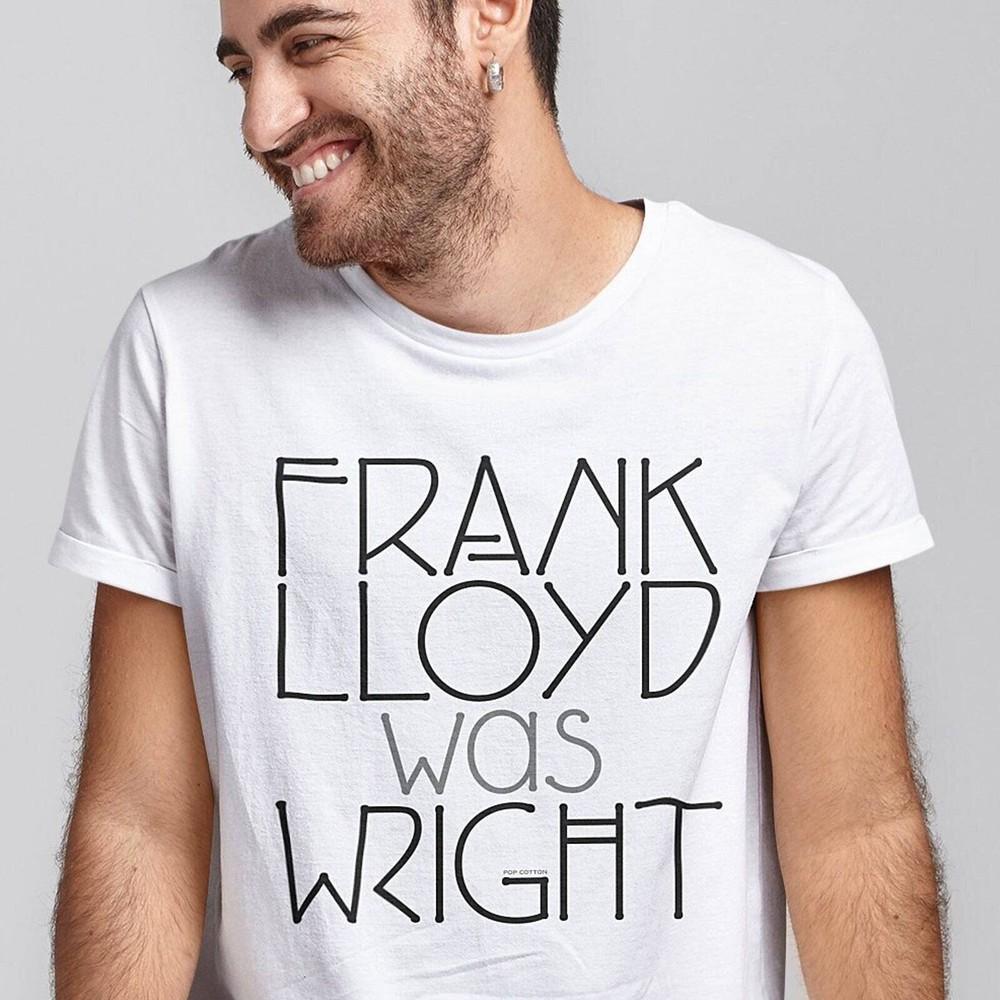 Frank Lloyd Was Wright Architecture Design Lover Pop Cotton Unisex Tee T-Shirt Unisex T-Shirt XXL