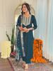 Γυναικεία σχεδιάστρια Kurta Παντελόνι Dupatta Set Indian Bollywood Top Tunic Φόρεμα Kurti Salwar