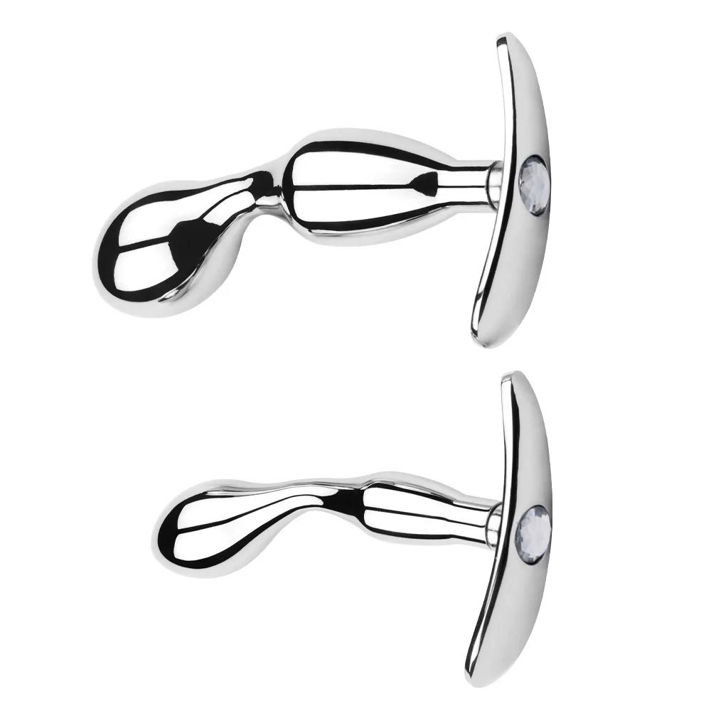 Stainless Steel G-Spot Anal Plug – Smooth Metal Balls for Prostate Massage, Adults' Toy for Men & Women, Sex Sensual Stimulator